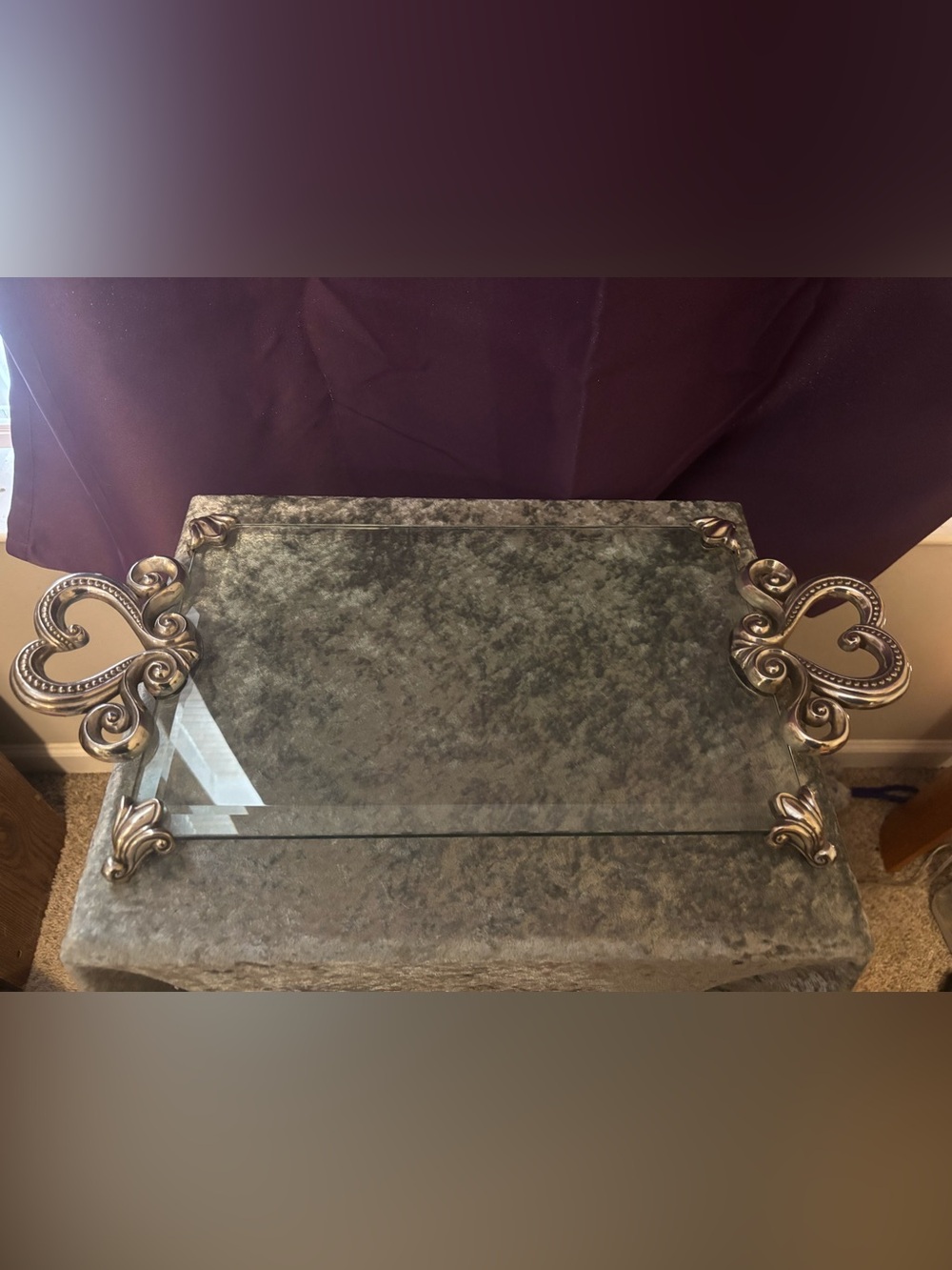 Brighton glass vanity tray